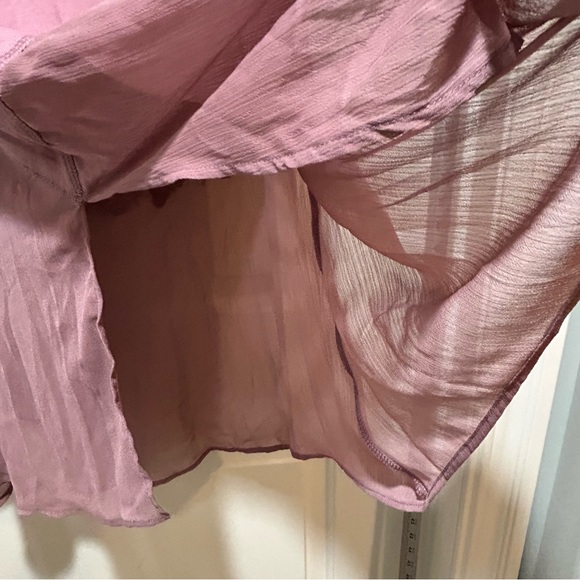 Anthropologie NWT women’s size S Dusty Rose Floral Tunic short sleeve top. - Picture 9 of 14